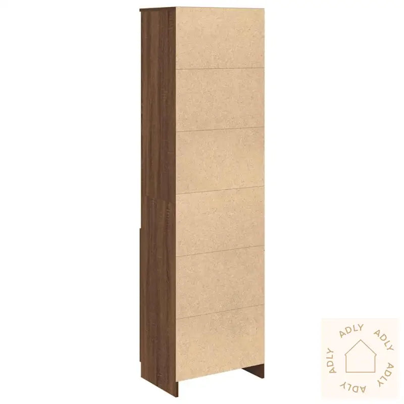 Highboard Brun Eik 50X35X180 Cm Konstruert Tre