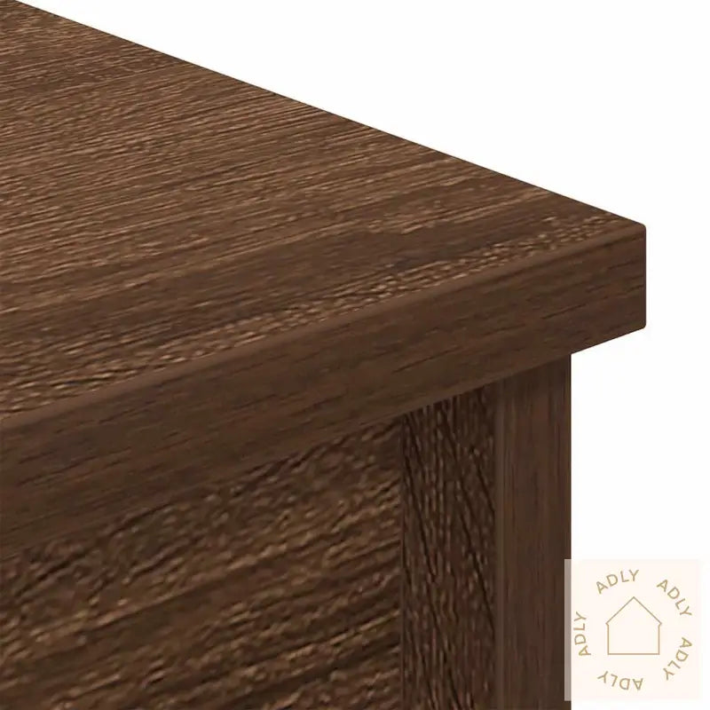 Highboard Brun Eik 50X35X180 Cm Konstruert Tre