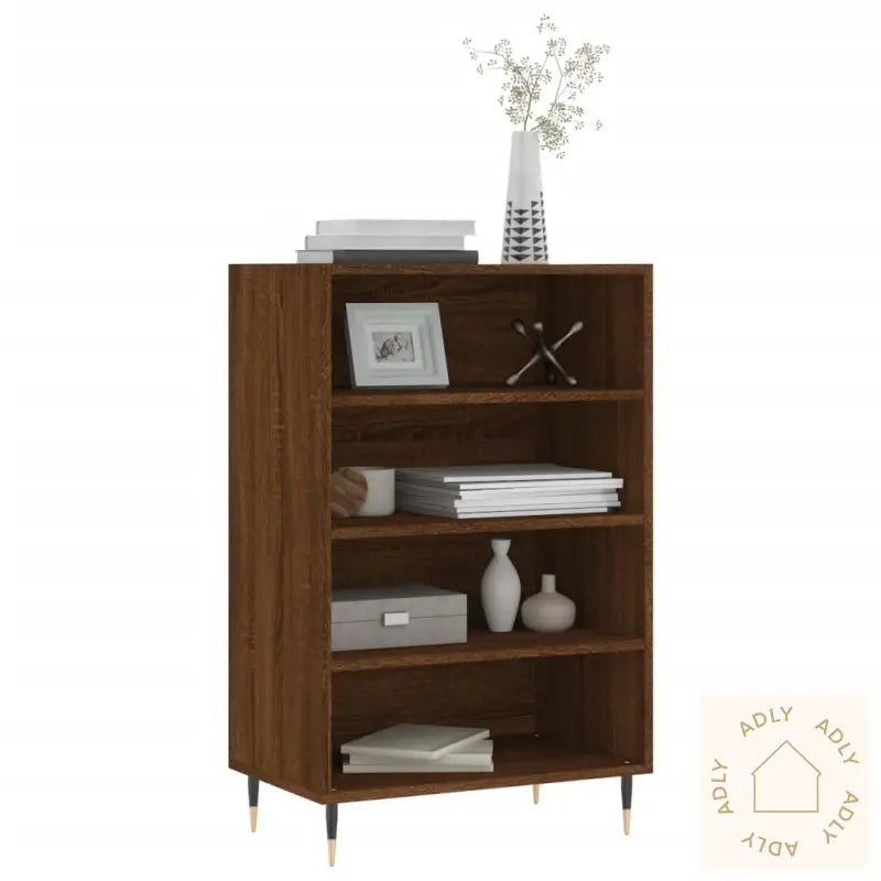 Highboard Brun Eik 57X35X90 Cm Konstruert Tre