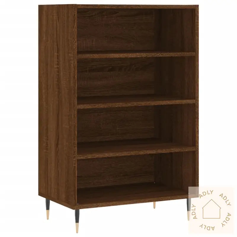 Highboard Brun Eik 57X35X90 Cm Konstruert Tre