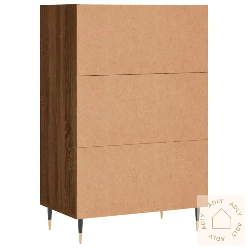 Highboard Brun Eik 57X35X90 Cm Konstruert Tre