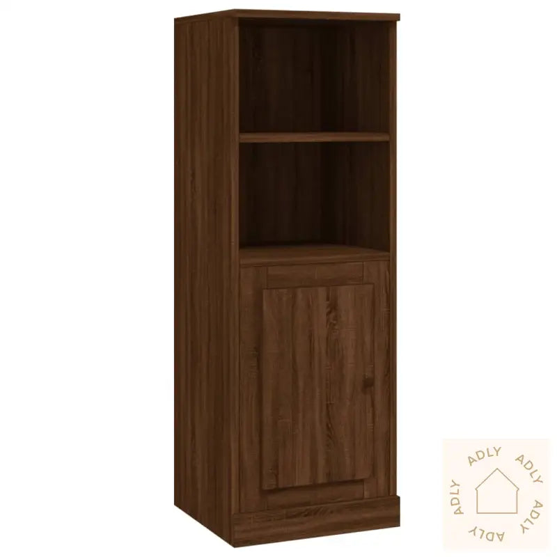 Highboard Brun Eik 36X35,5X103,5 Cm Konstruert Tre