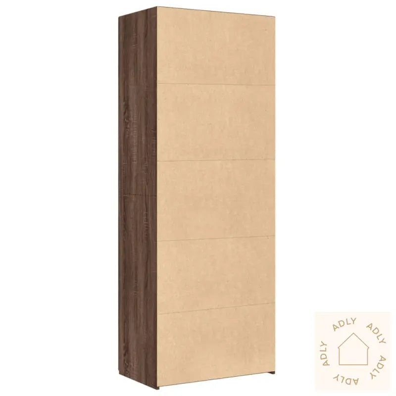 Highboard Brun Eik 70X42,5X185 Cm Konstruert Tre