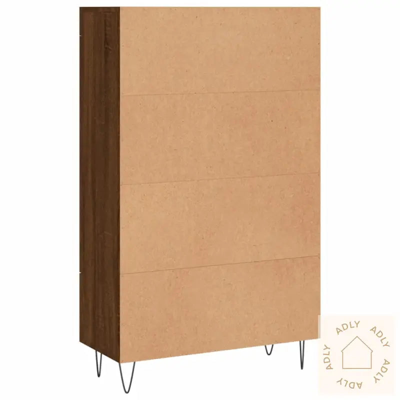 Highboard Brun Eik 69,5X31X115 Cm Konstruert Tre