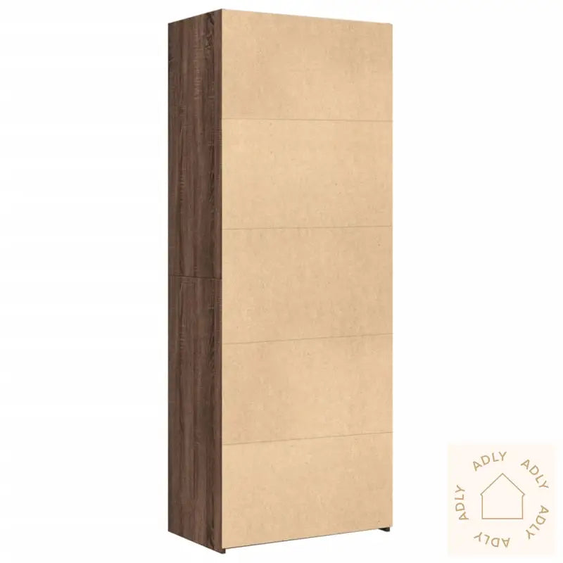 Highboard Brun Eik 70X42,5X185 Cm Konstruert Tre