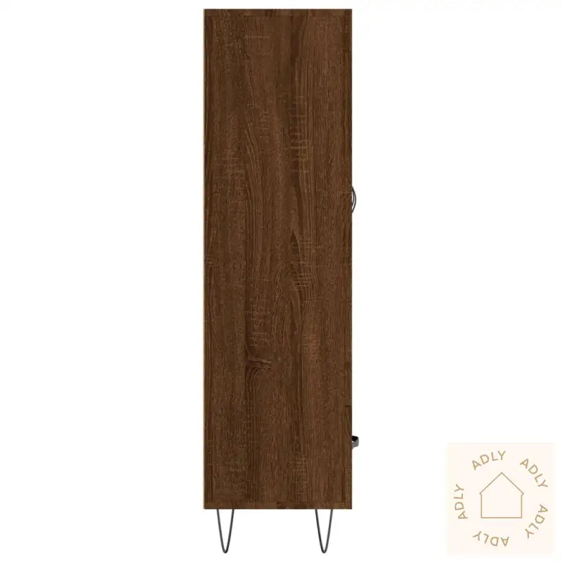 Highboard Brun Eik 69,5X31X115 Cm Konstruert Tre