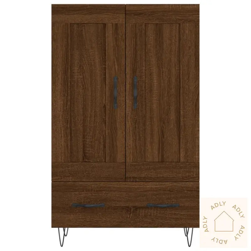 Highboard Brun Eik 69,5X31X115 Cm Konstruert Tre