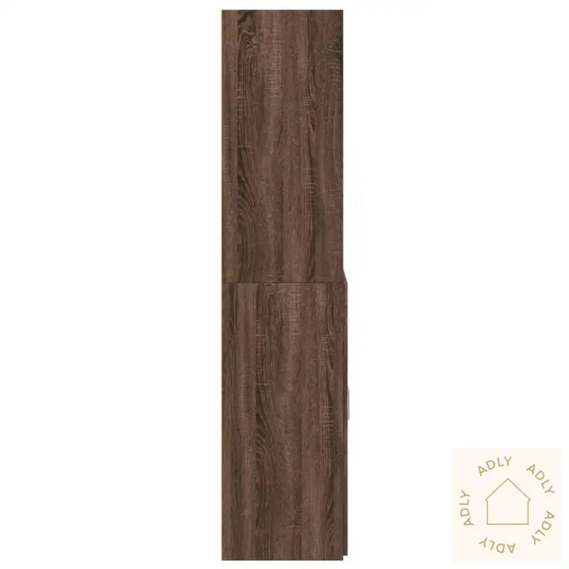 Highboard Brun Eik 70X42,5X185 Cm Konstruert Tre