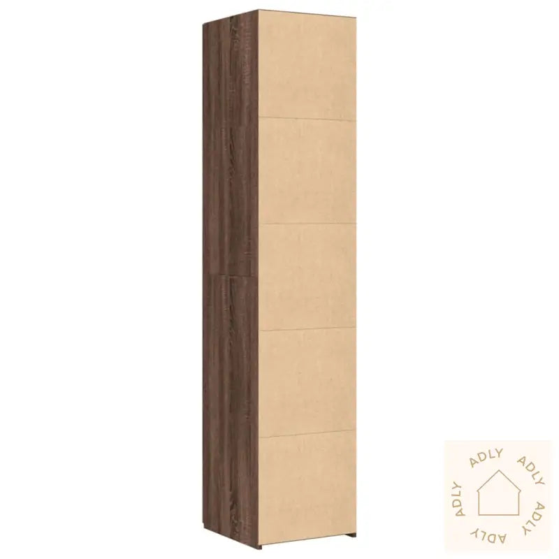 Hylle Brun Eik 40X42,5X185 Cm Konstruert Tre