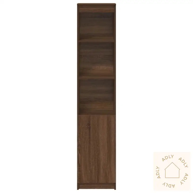 Høybord Brun Eik 37,5X35X180 Cm Konstruert Tre