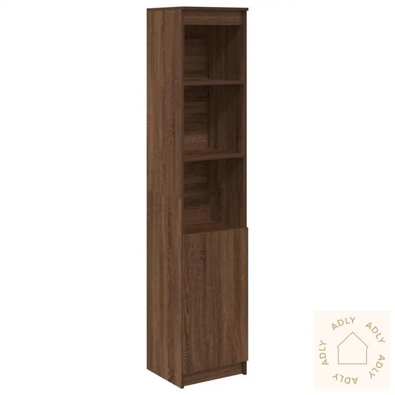 Høybord Brun Eik 37,5X35X180 Cm Konstruert Tre