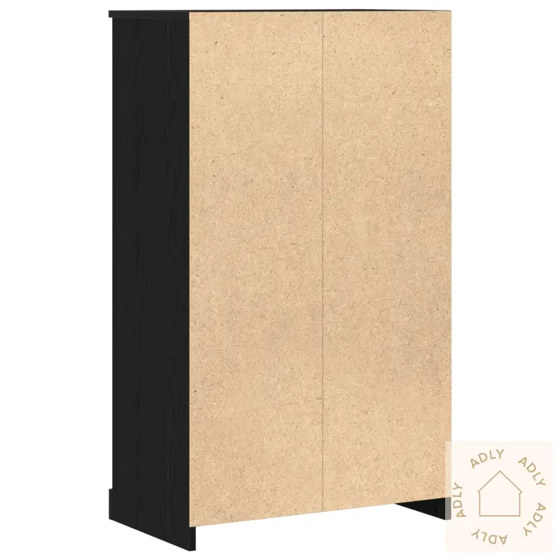 Highboard Svart Eik 60X35.5X103.5 Cm Konstruert Tre