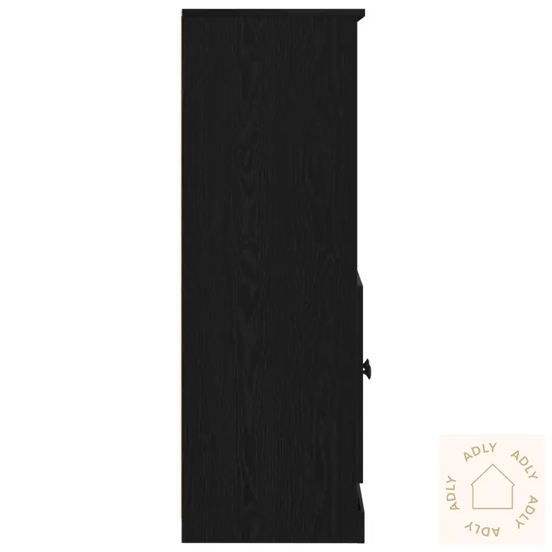 Highboard Svart Eik 60X35.5X103.5 Cm Konstruert Tre