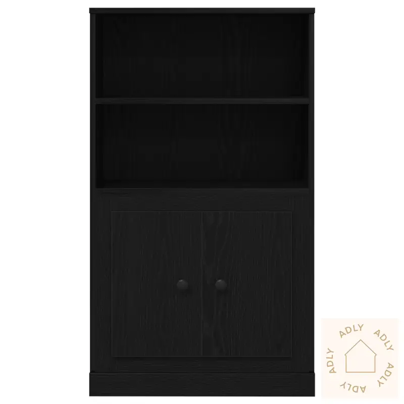Highboard Svart Eik 60X35.5X103.5 Cm Konstruert Tre