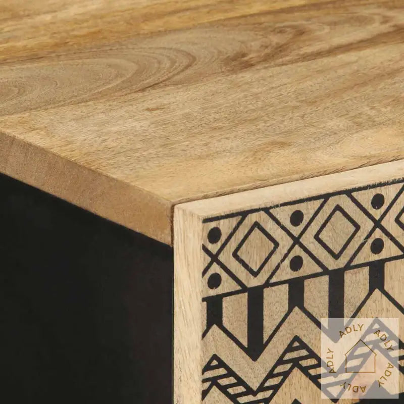 Sideskap 60X33,5X110 Cm Grovt Heltre Mangotre