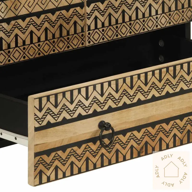 Sideskap 60X33,5X110 Cm Grovt Heltre Mangotre