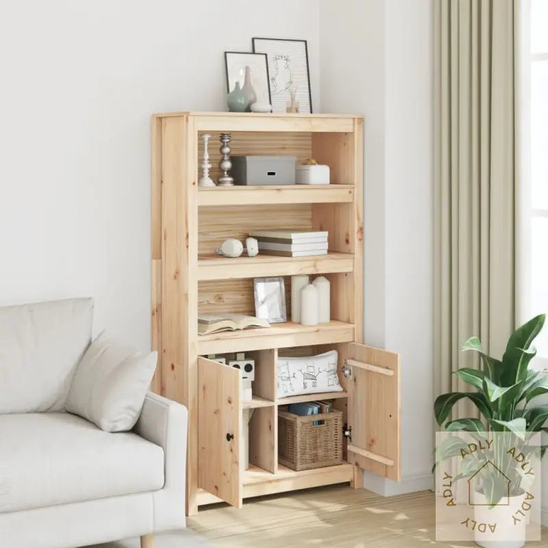 Highboard 80X35X154 Cm Heltre Furu