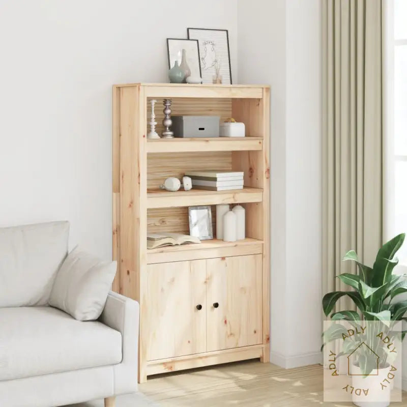 Highboard 80X35X154 Cm Heltre Furu