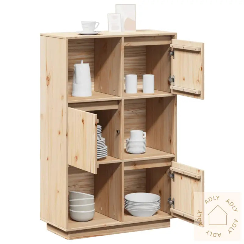 Highboard 74X35X117 Cm Heltre Furu