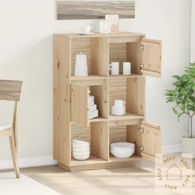 Highboard 74X35X117 Cm Heltre Furu