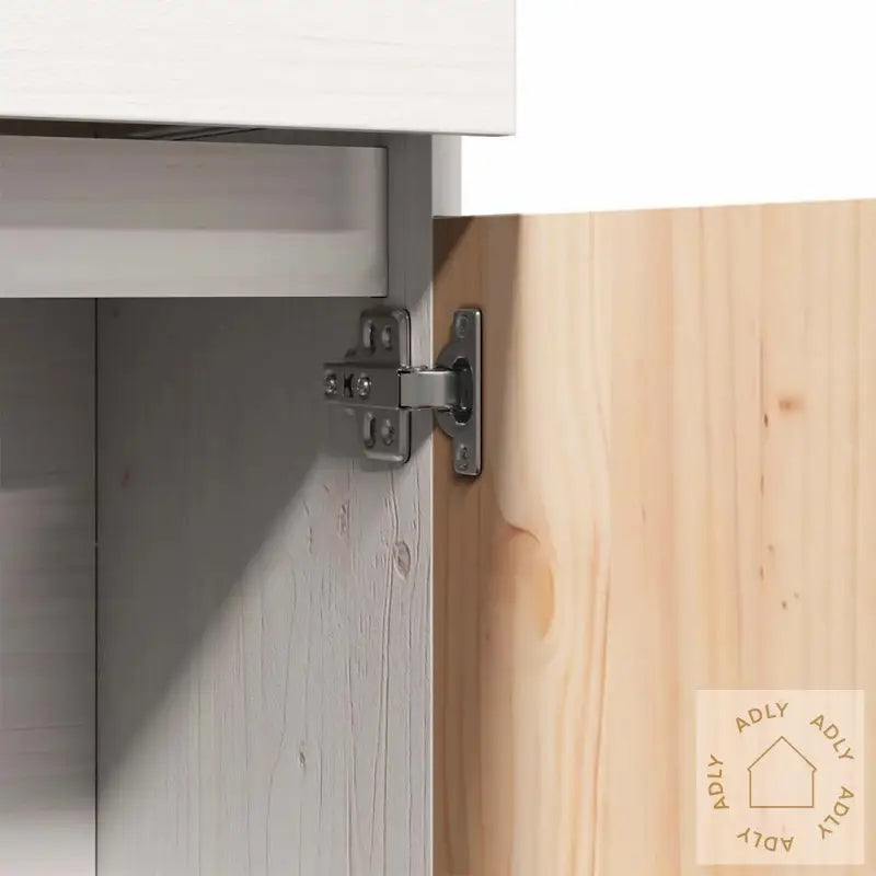 Highboard Hvit 89X34X116,5 Cm Heltre Furu