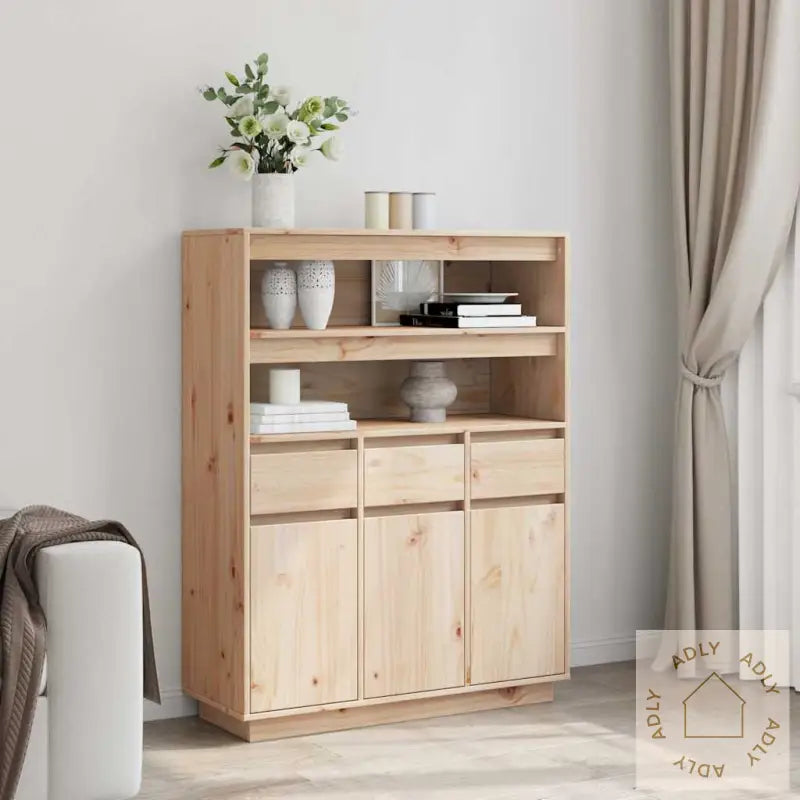 Highboard 89X34X116,5 Cm Heltre Furu