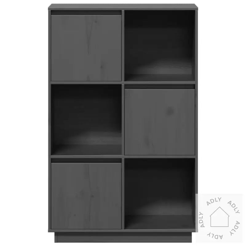 Highboard Grå 74X35X117 Cm Heltre Furu