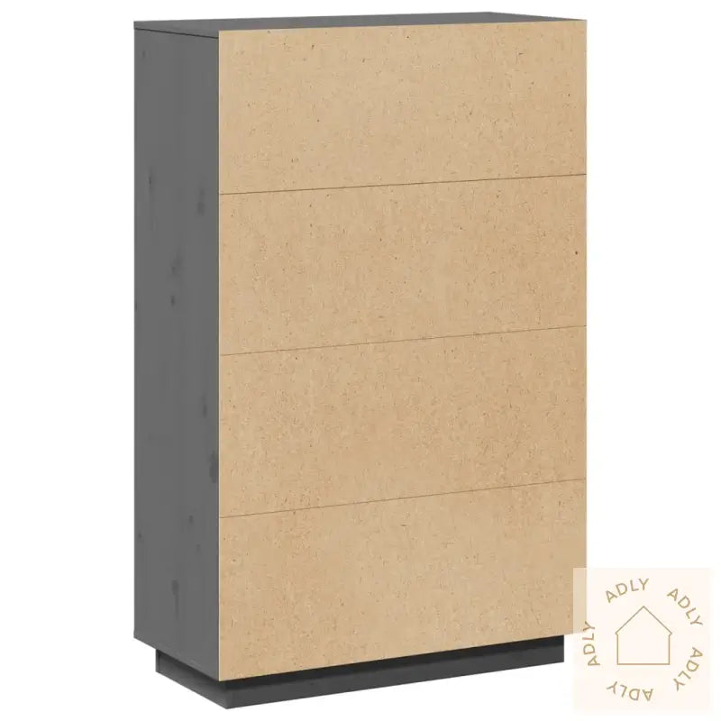 Highboard Grå 74X35X117 Cm Heltre Furu
