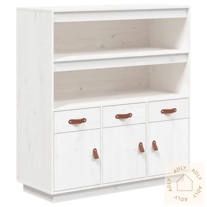 Highboard Hvit 100X40X108,5 Cm Heltre Furu