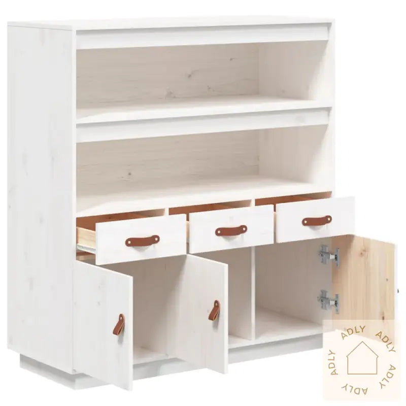 Highboard Hvit 100X40X108,5 Cm Heltre Furu