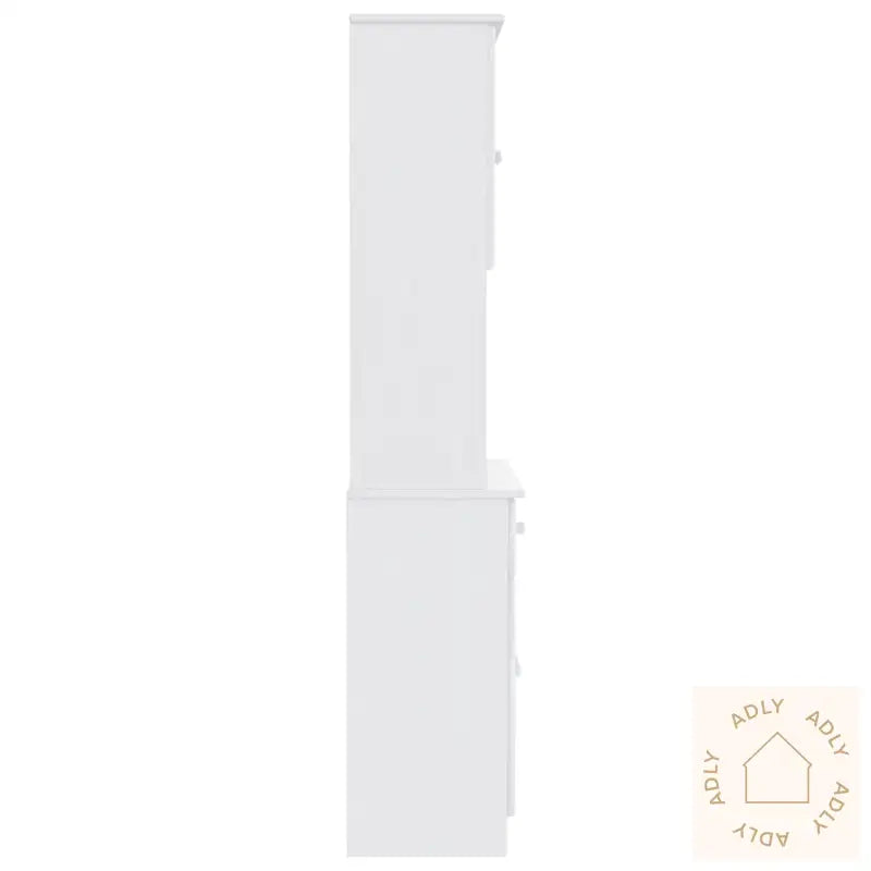 Highboard Alta Hvit 77X35X165 Cm Heltre Furu