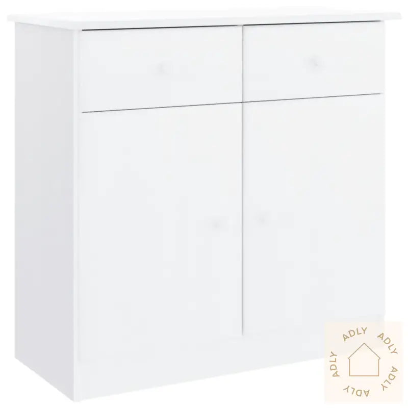 Highboard Alta Hvit 77X35X165 Cm Heltre Furu