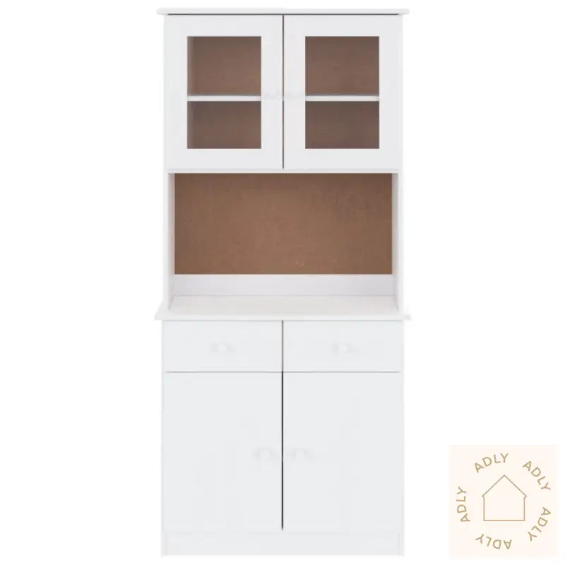 Highboard Alta Hvit 77X35X165 Cm Heltre Furu