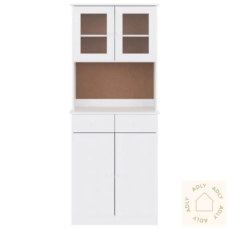 Highboard Alta Hvit 77X35X188 Cm Heltre Furu