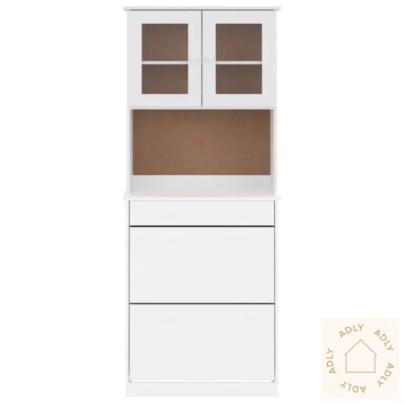 Highboard Alta Hvit 77X35X188 Cm Heltre Furu