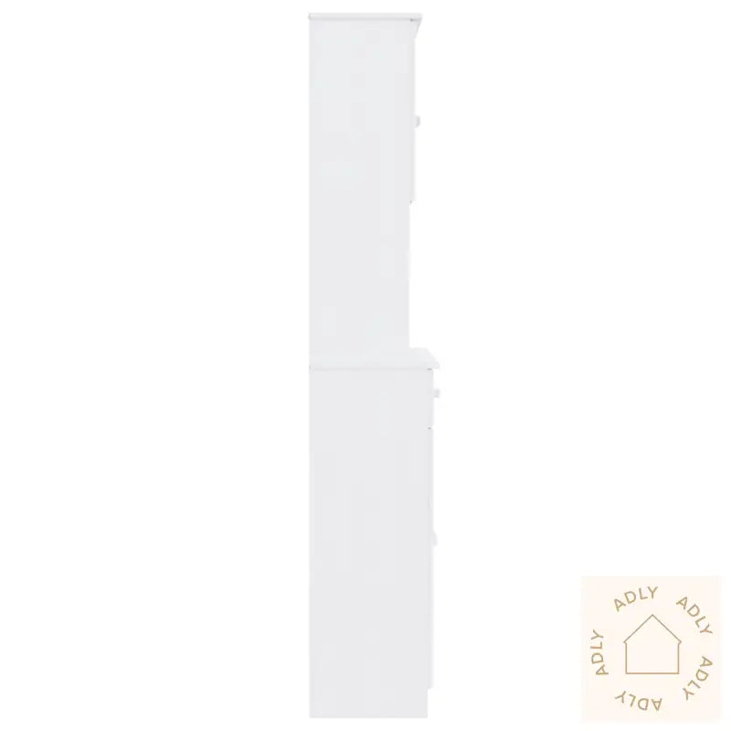 Highboard Alta Hvit 77X35X188 Cm Heltre Furu