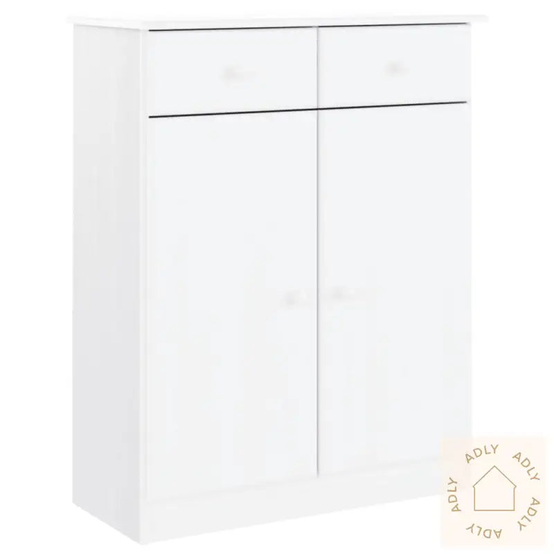 Highboard Alta Hvit 77X35X188 Cm Heltre Furu