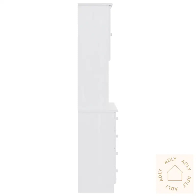 Highboard Alta Hvit 77X35X165 Cm Heltre Furu