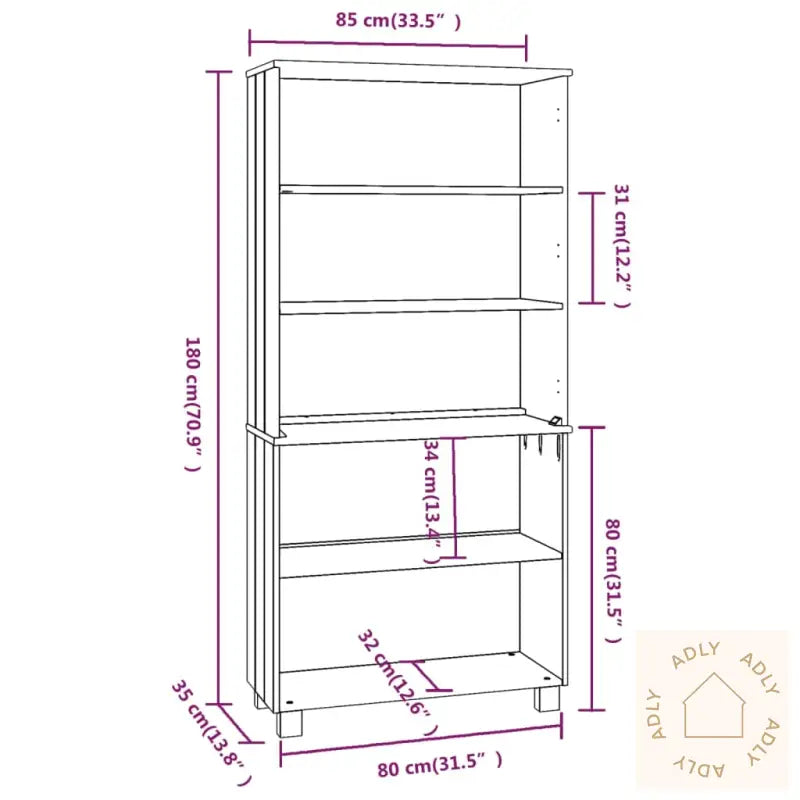 Highboard Hamar Heltre Furu Hvit