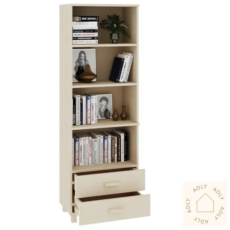 Highboard Hamar Honningbrun 60X35X180 Cm Heltre Furu