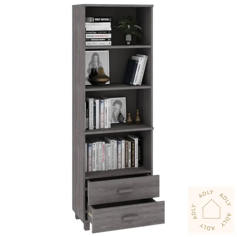 Highboard Hamar Lysegrå 60X35X180 Cm Heltre Furu