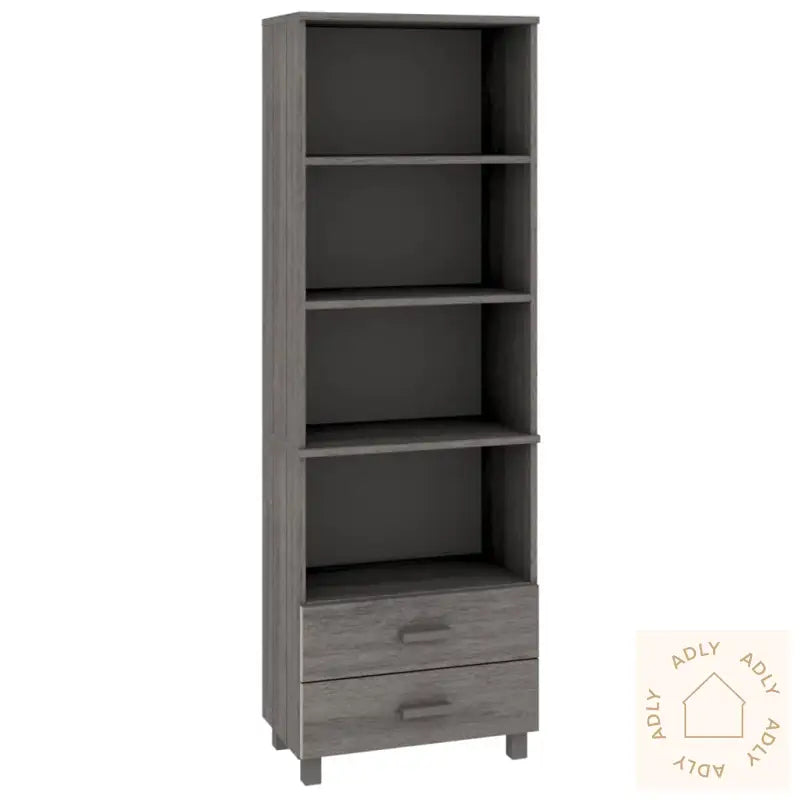 Highboard Hamar Lysegrå 60X35X180 Cm Heltre Furu