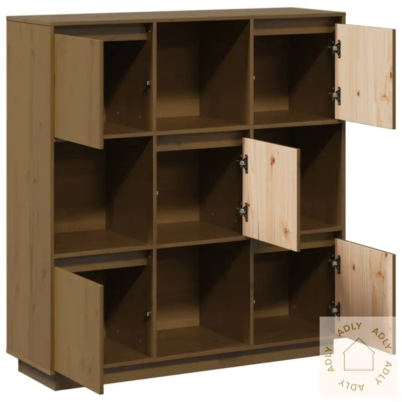 Highboard Honningbrun 110,5X35X117 Cm Heltre Furu