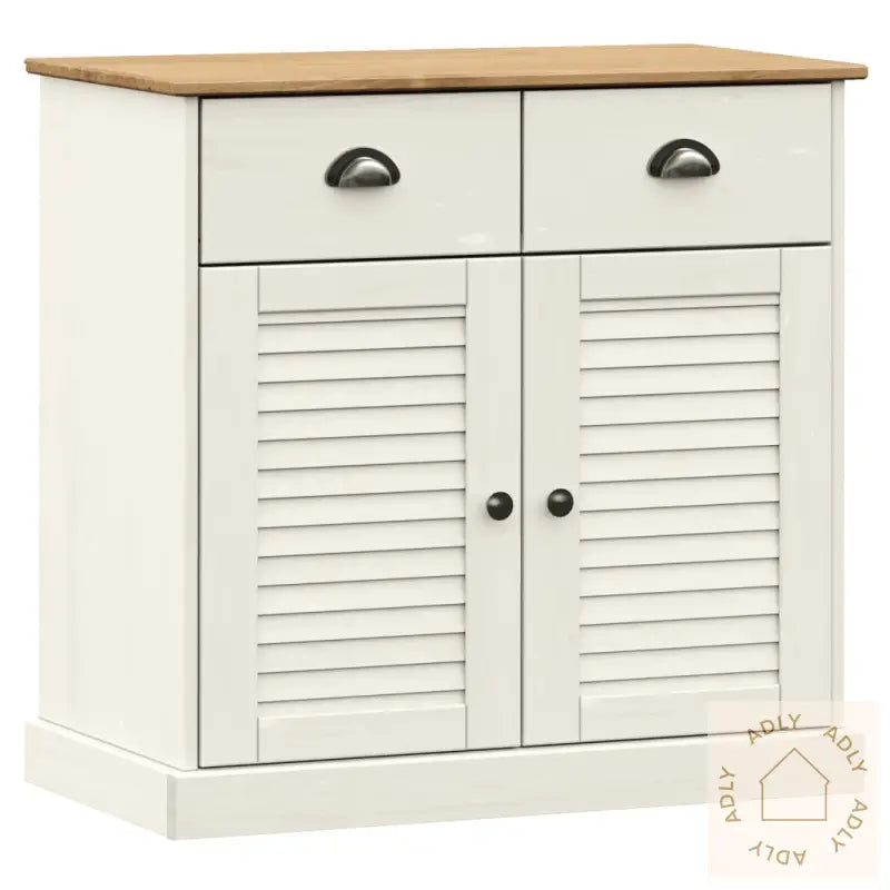 Highboard Vigo Hvit 78X40X175 Cm Heltre Furu