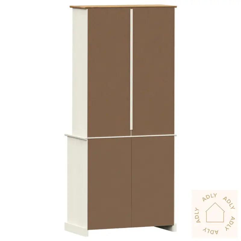 Highboard Vigo Hvit 78X40X175 Cm Heltre Furu
