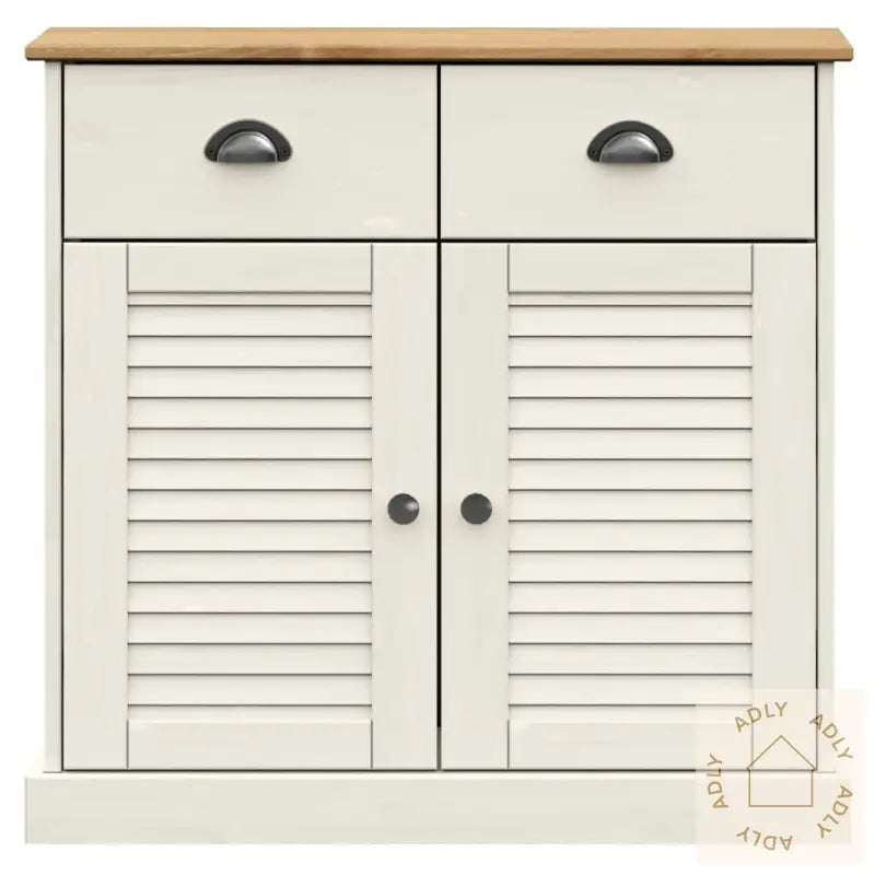 Highboard Vigo Hvit 78X40X175 Cm Heltre Furu