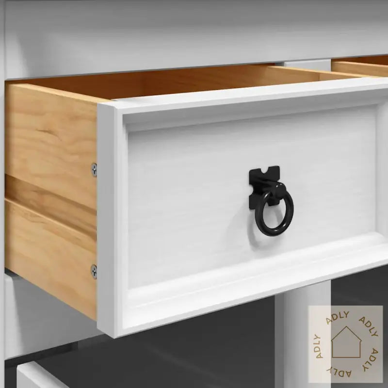 Highboard Corona Hvit 112X43X196 Cm Heltre Meksikansk Furu