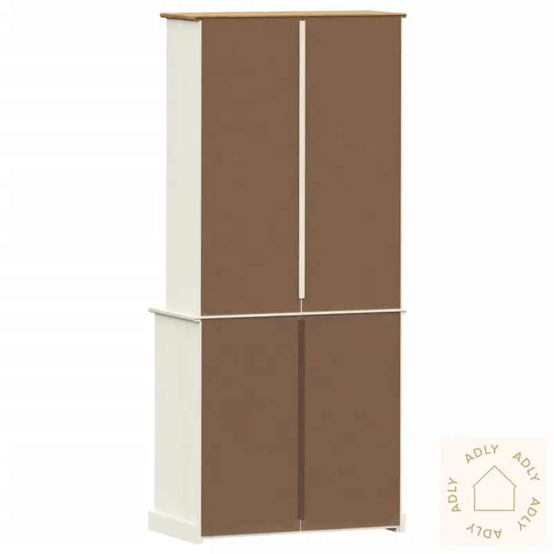 Highboard Vigo Hvit 80X40X176 Cm Heltre Furu