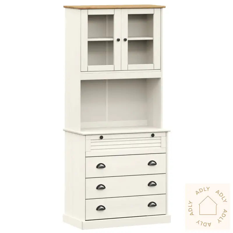 Highboard Vigo Hvit 80X40X176 Cm Heltre Furu