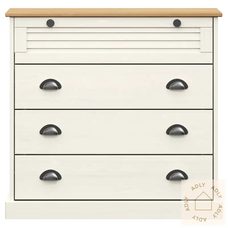 Highboard Vigo Hvit 80X40X176 Cm Heltre Furu